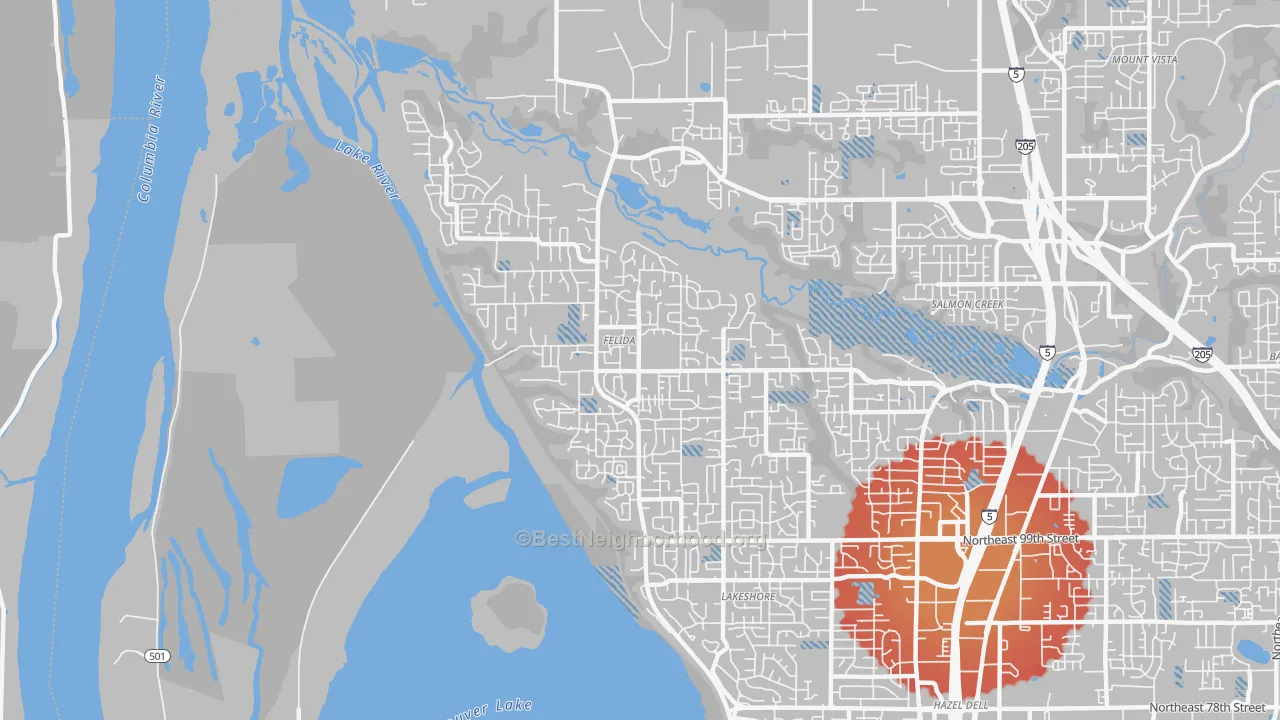 Transit Grade map of Felida-Starcrest, Vancouver, WA