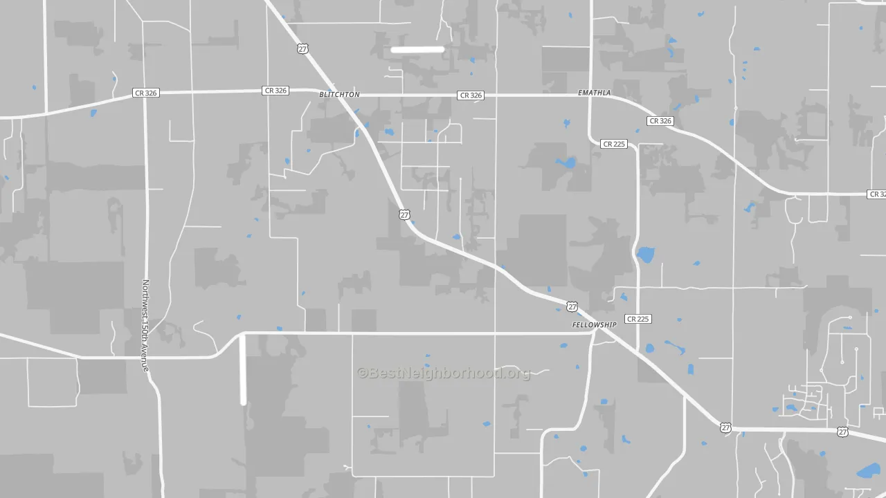 Transit Grade map of Fellowship, FL