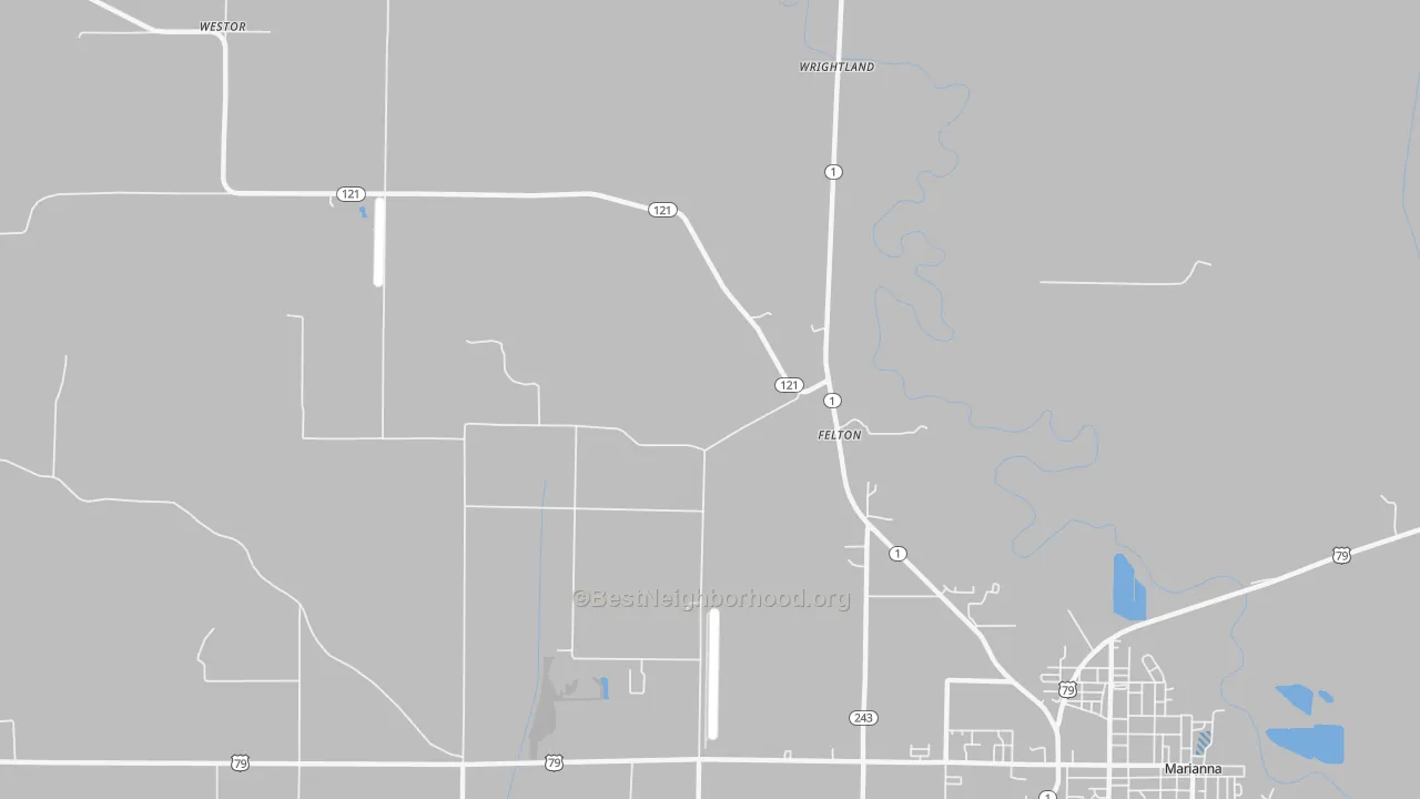 Transit Grade map of Felton, AR