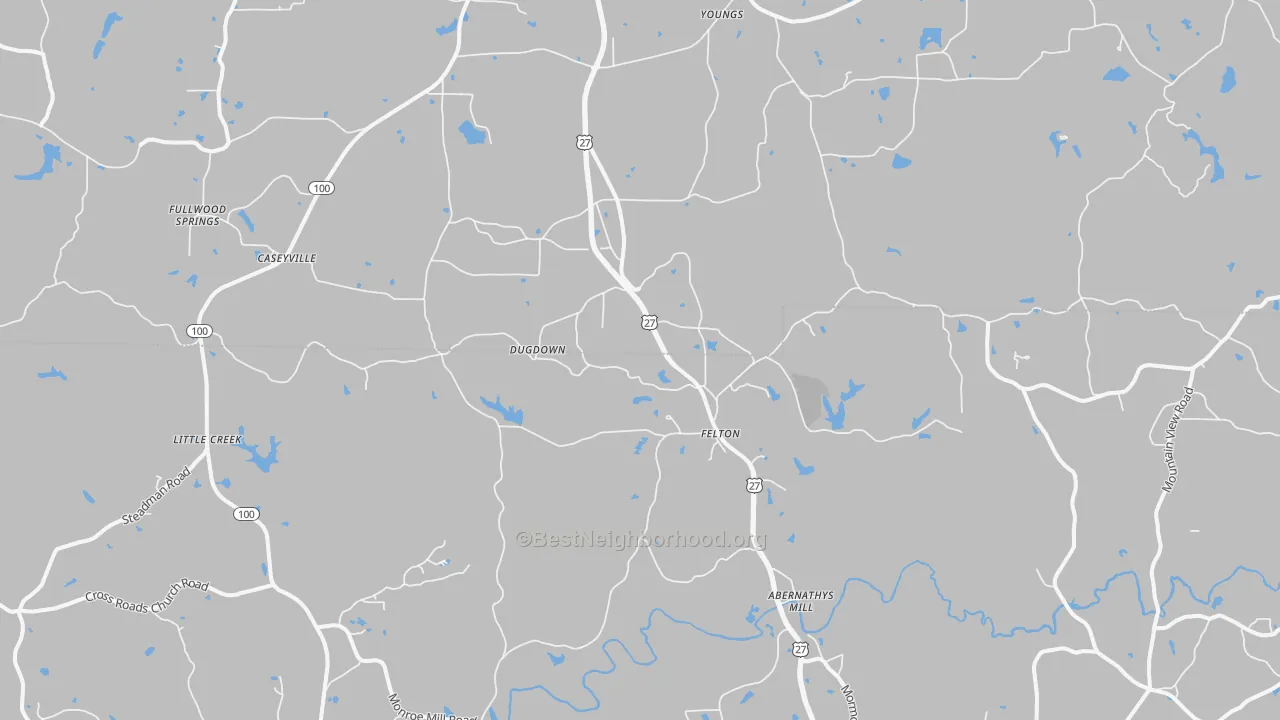 Transit Grade map of Felton, GA