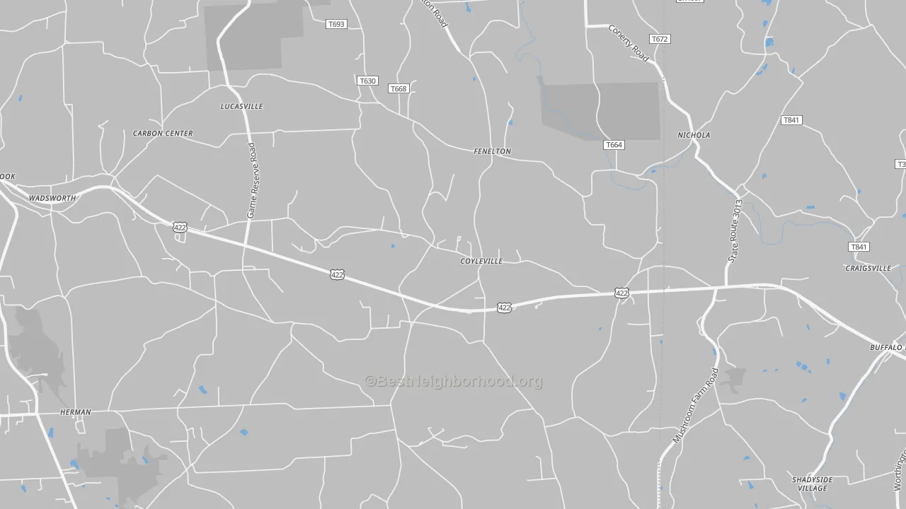 Transit Grade map of Fenelton, PA