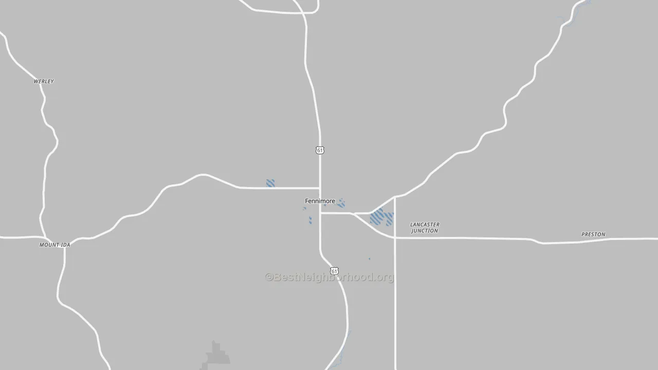 Transit Grade map of Fennimore, WI