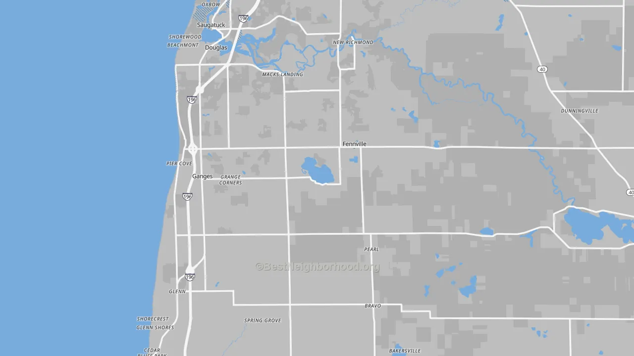 Transit Grade map of Fennville, MI
