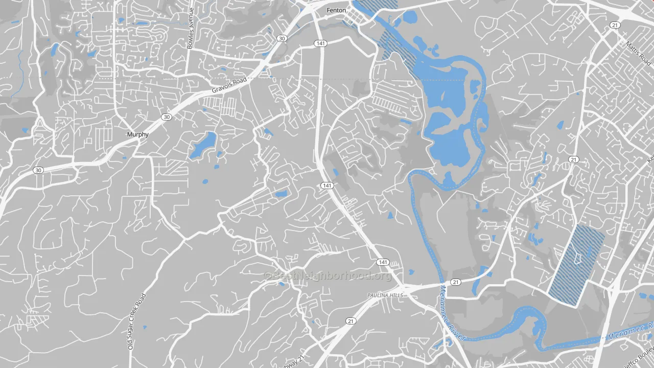 Transit Grade map of Fenton Area, Fenton, MO