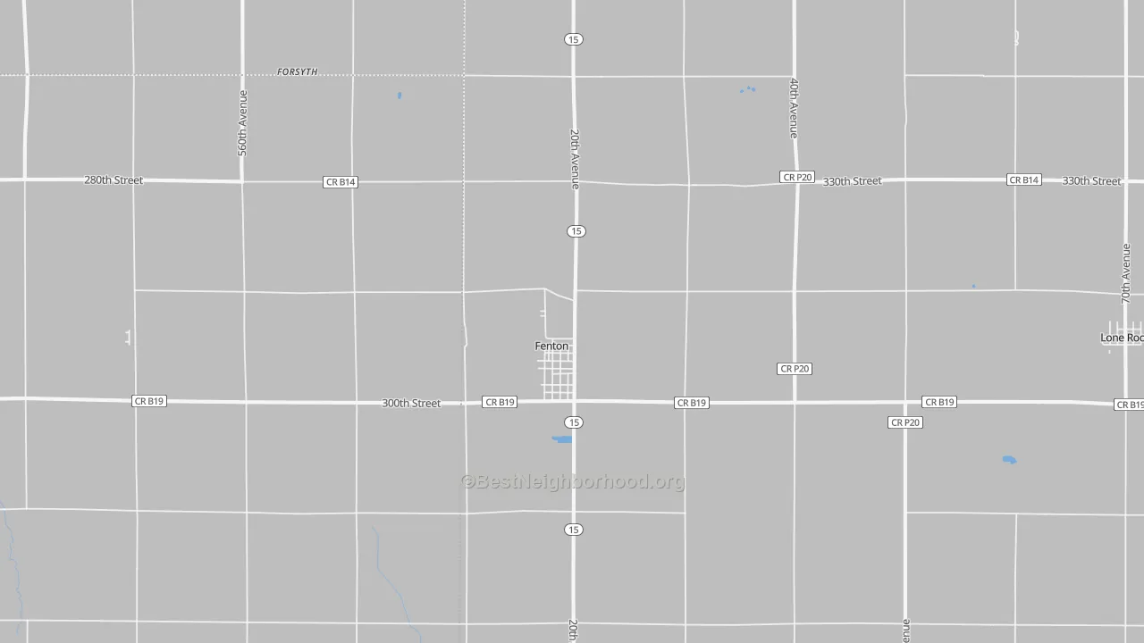 Transit Grade map of Fenton, IA