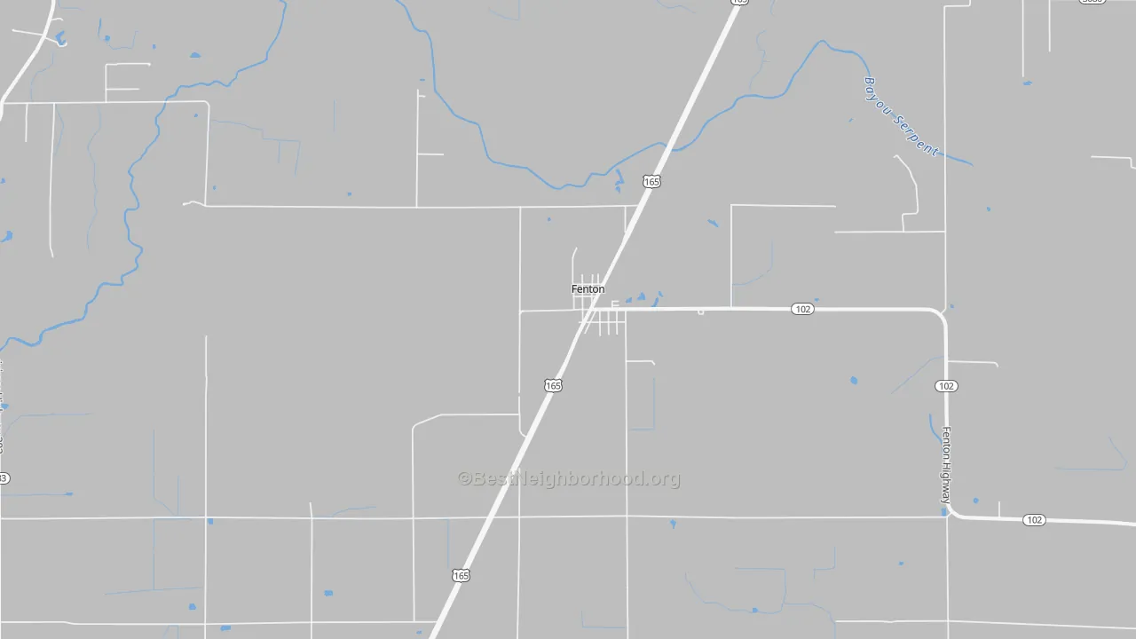Transit Grade map of Fenton, LA