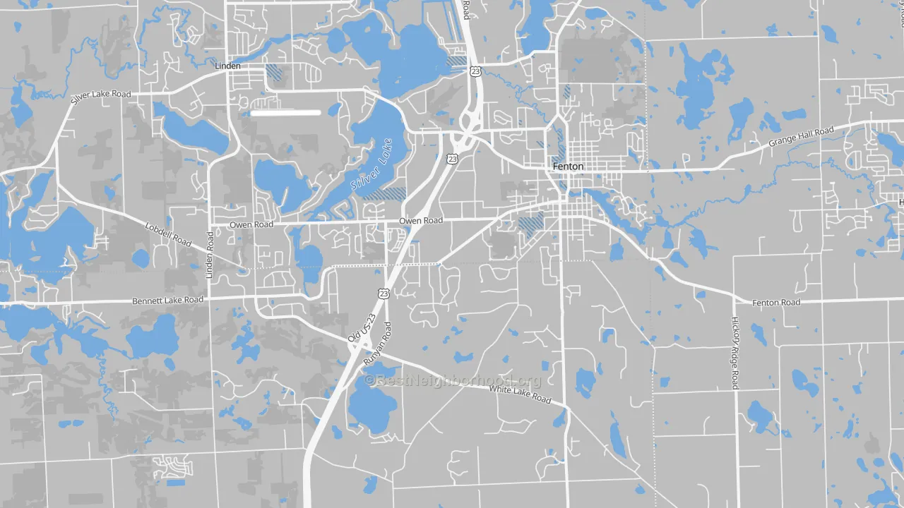 Transit Grade map of Fenton, MI