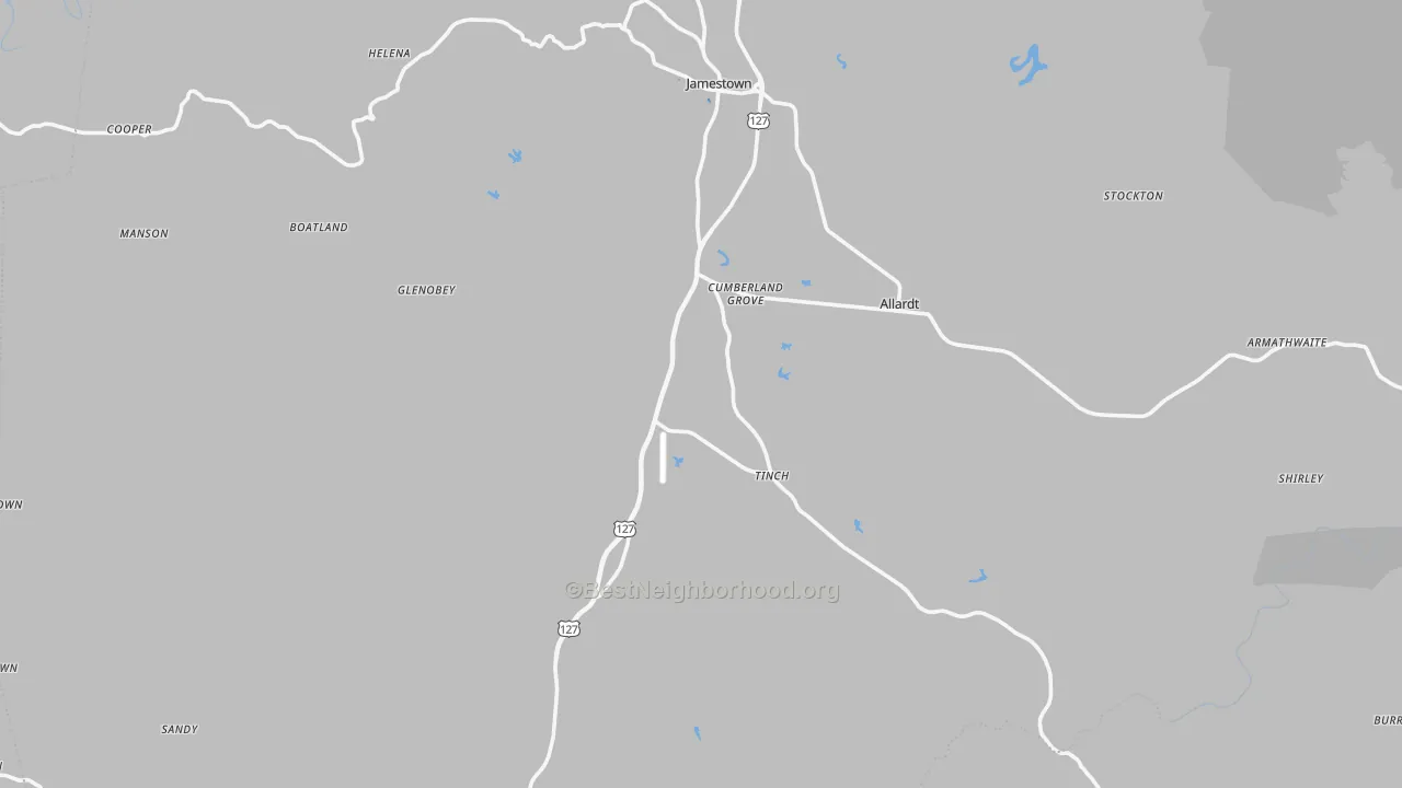 Transit Grade map of Fentress County, TN