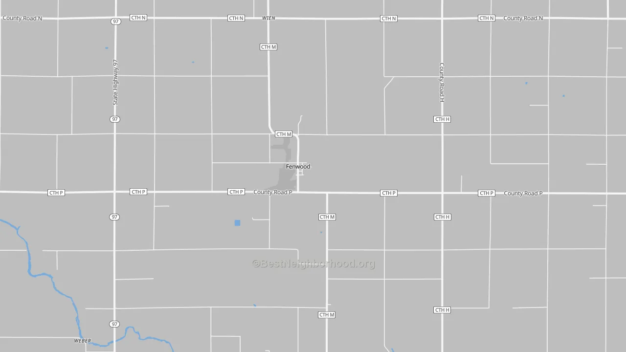 Transit Grade map of Fenwood, WI