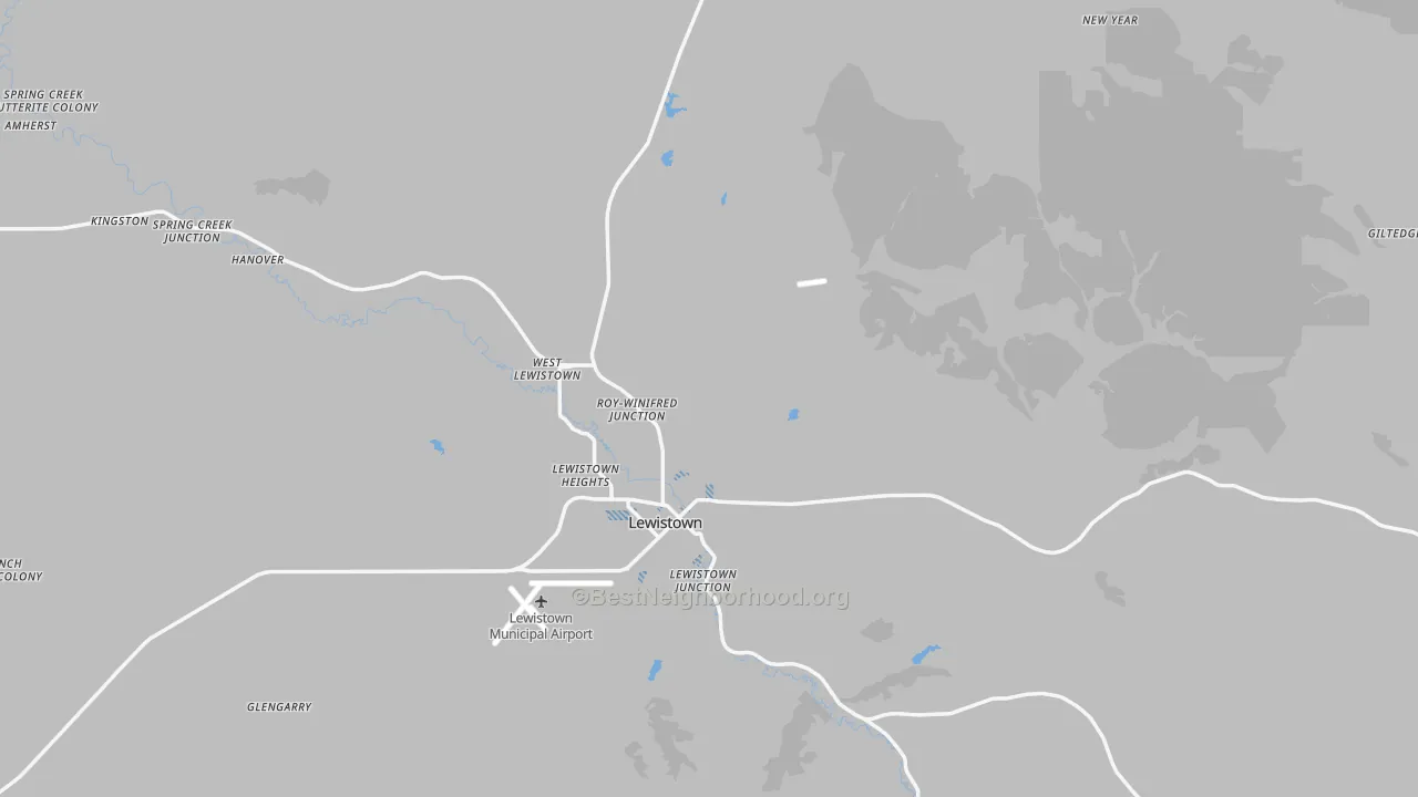 Transit Grade map of Fergus County, MT
