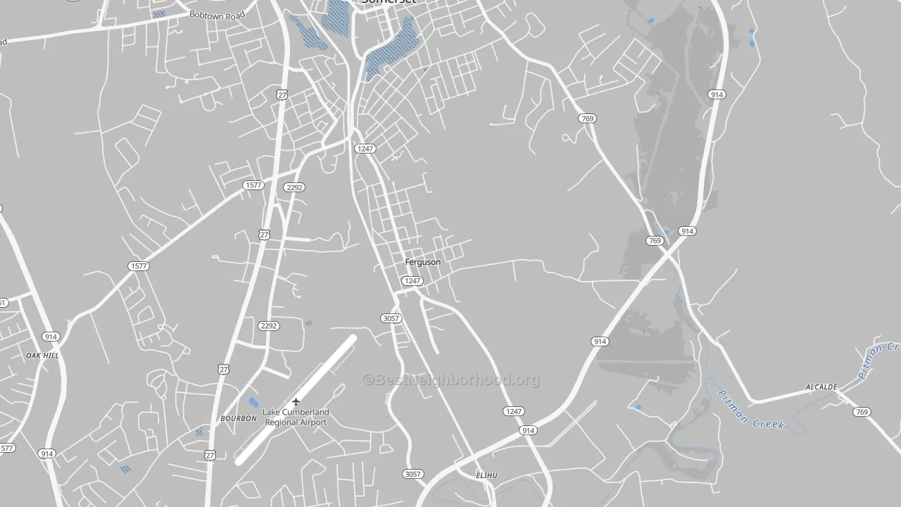 Transit Grade map of Ferguson, KY