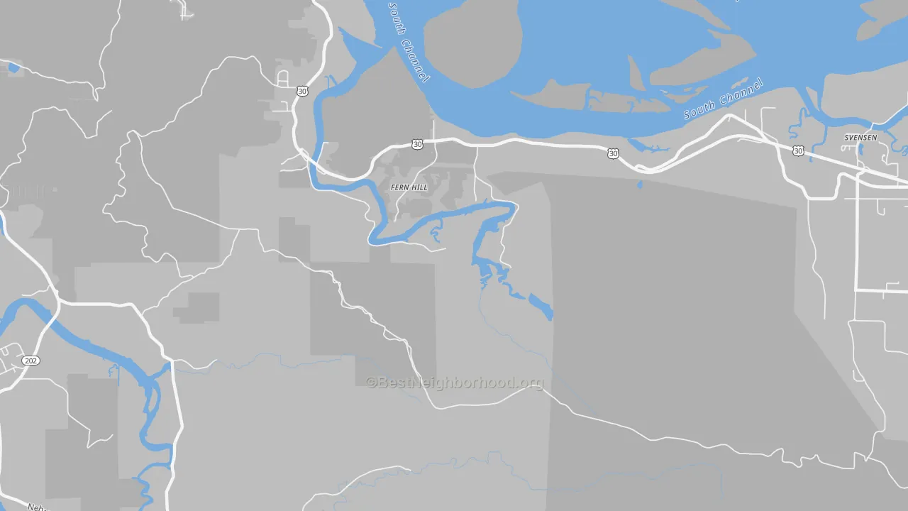 Transit Grade map of Fern Hill, OR