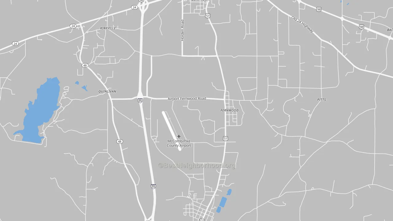 Transit Grade map of Fernwood, MS