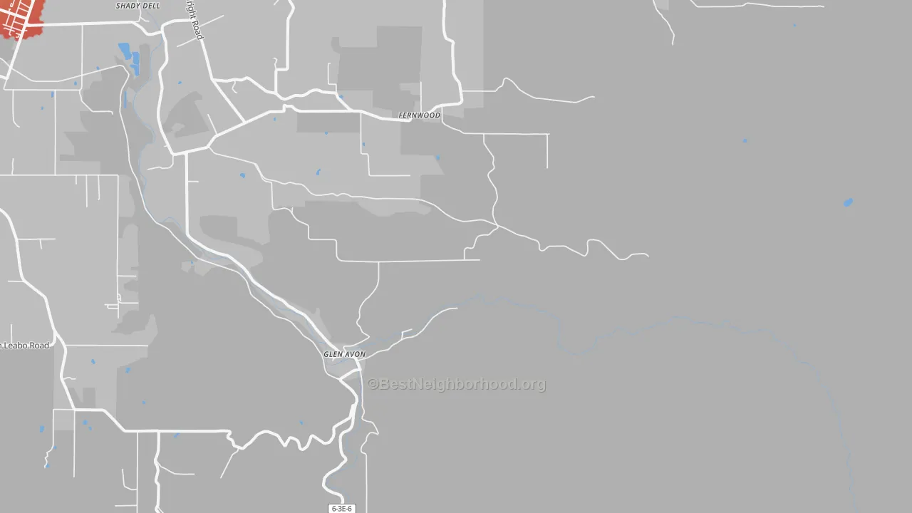 Transit Grade map of Fernwood, OR