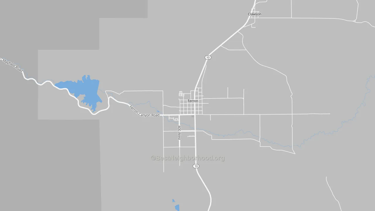 Transit Grade map of Ferron, UT