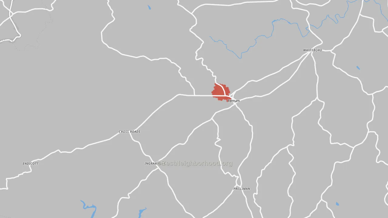 Transit Grade map of Ferrum, VA