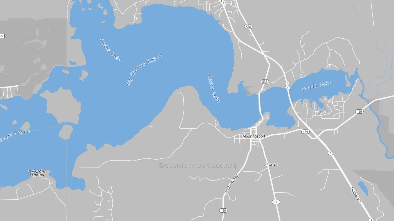 Transit Grade map of Ferry Lake, LA
