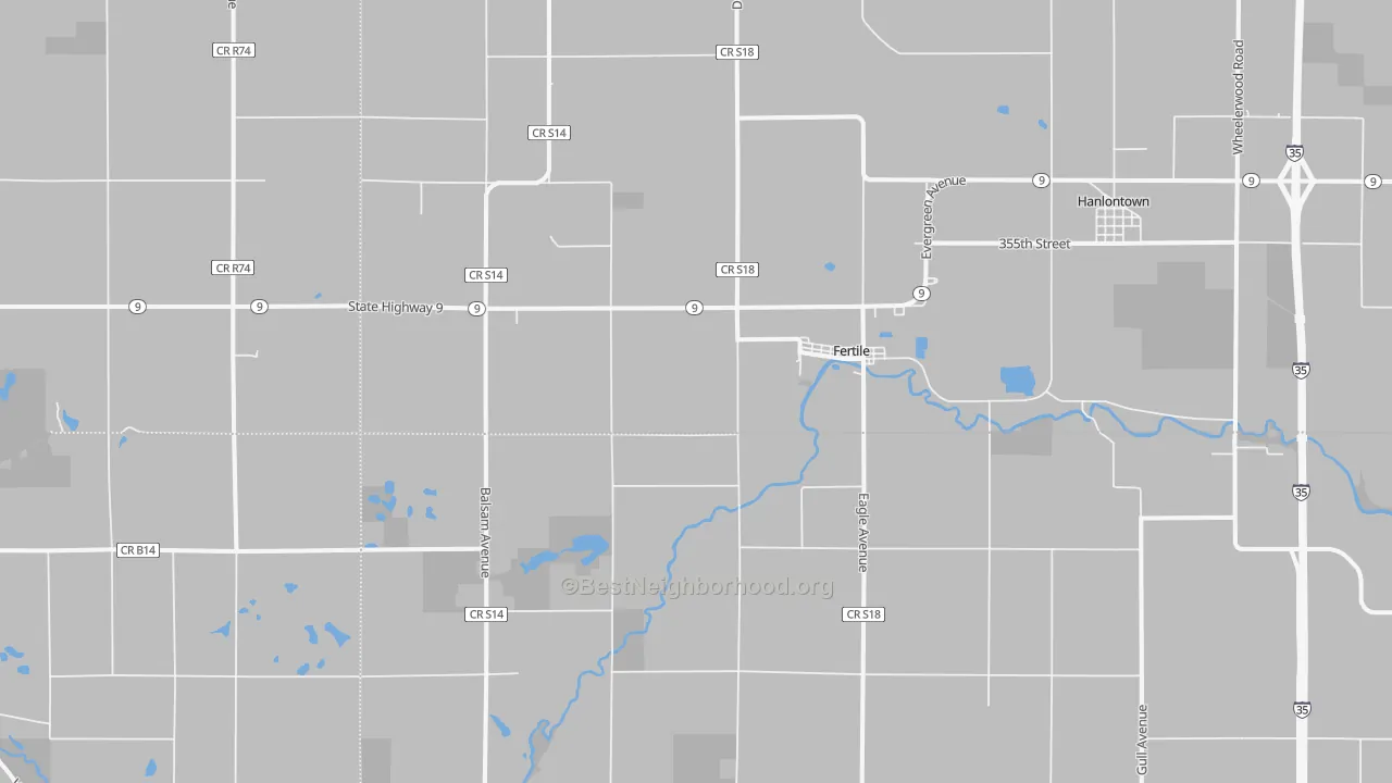 Transit Grade map of Fertile, IA