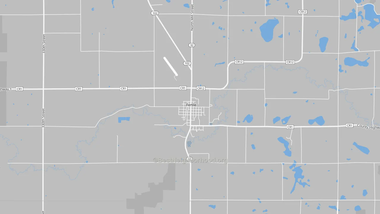Transit Grade map of Fertile, MN