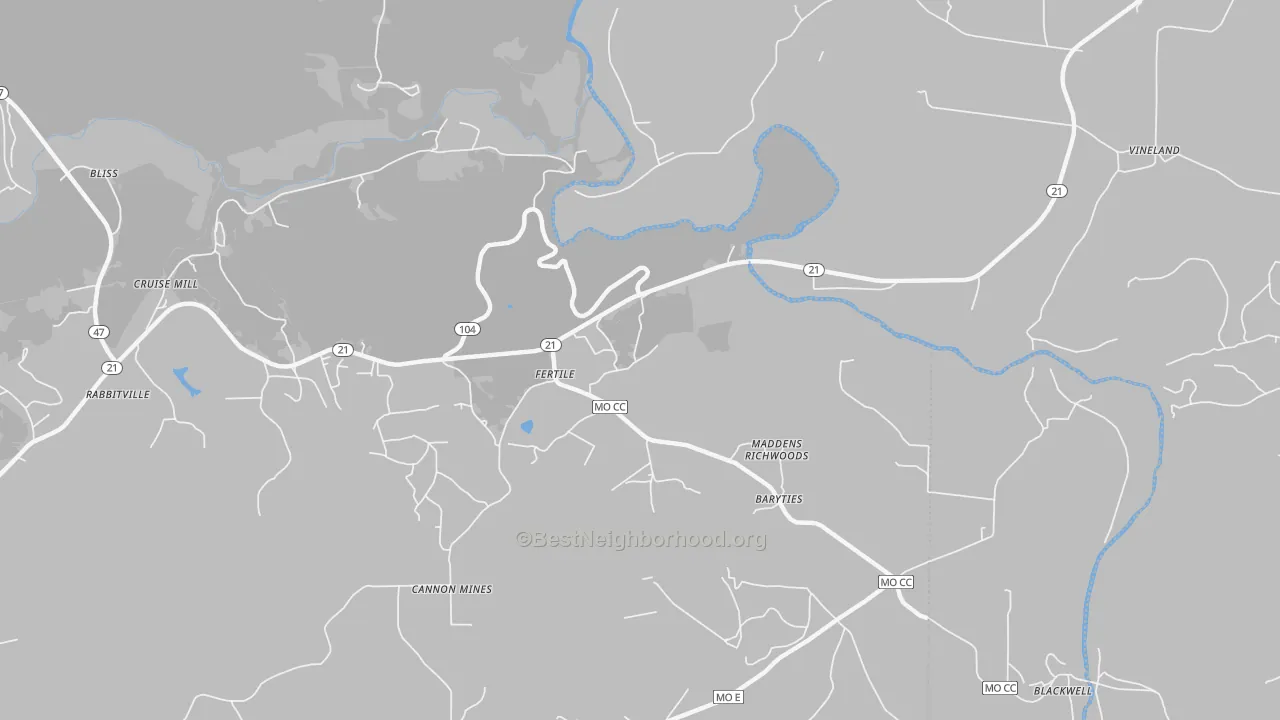 Transit Grade map of Fertile, MO