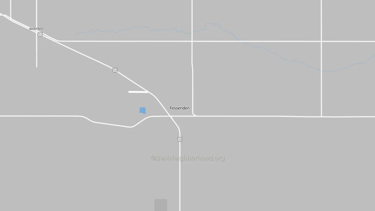 Transit Grade map of Fessenden, ND