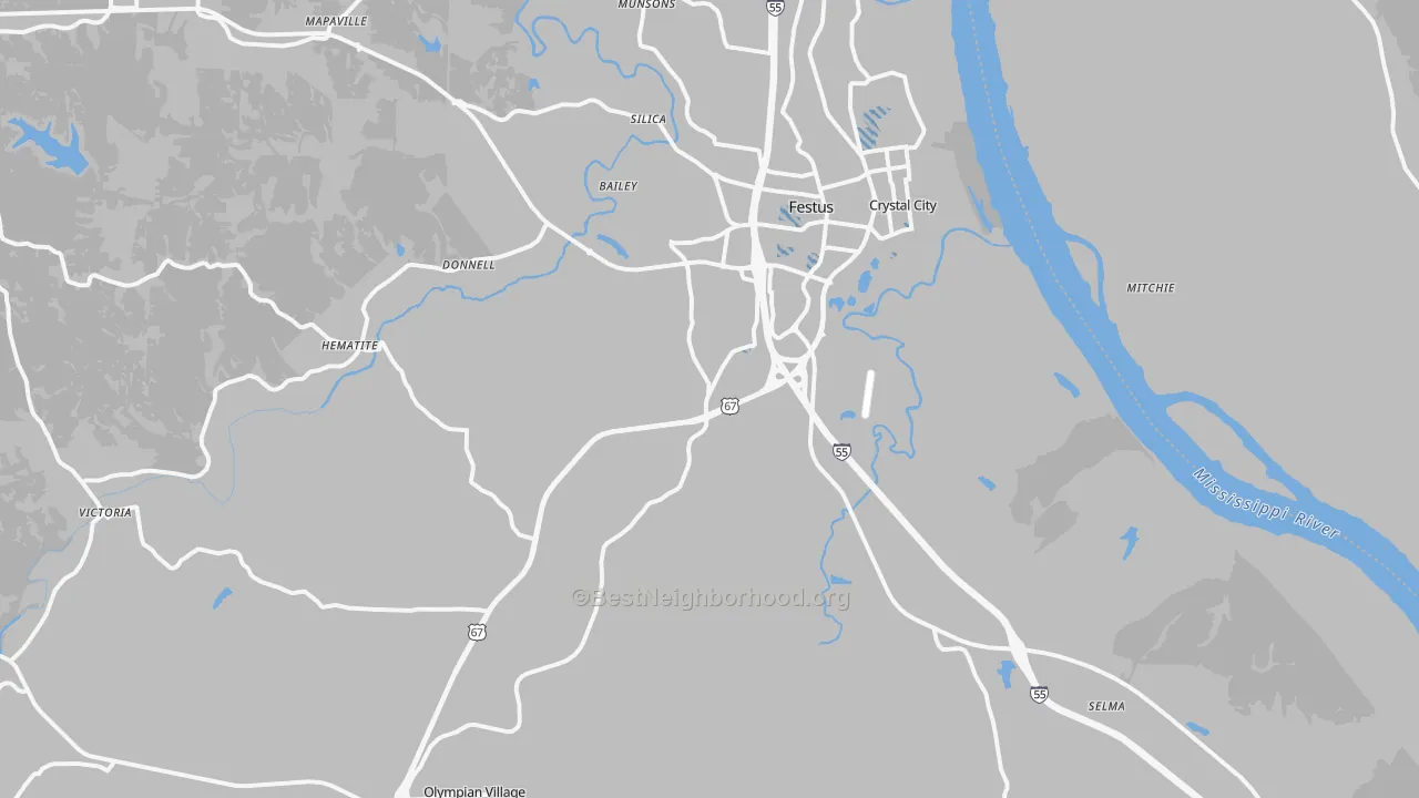 Transit Grade map of Festus, MO