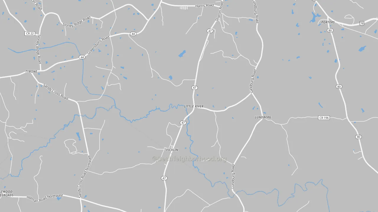 Transit Grade map of Ficklin, GA