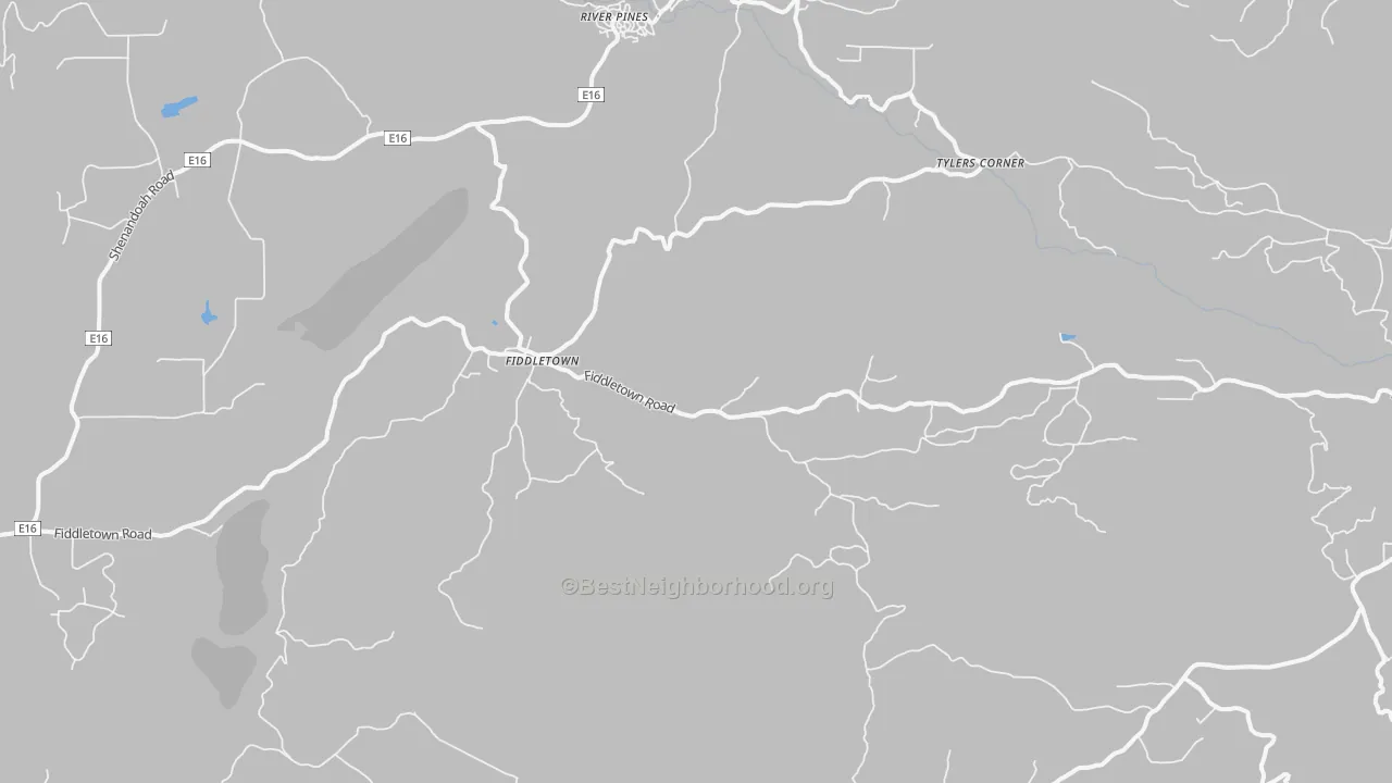Transit Grade map of Fiddletown, CA