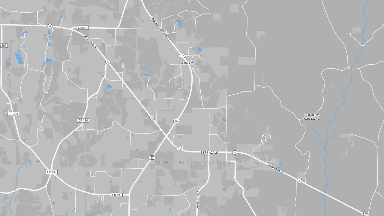 Transit Grade map of Fidelis, FL