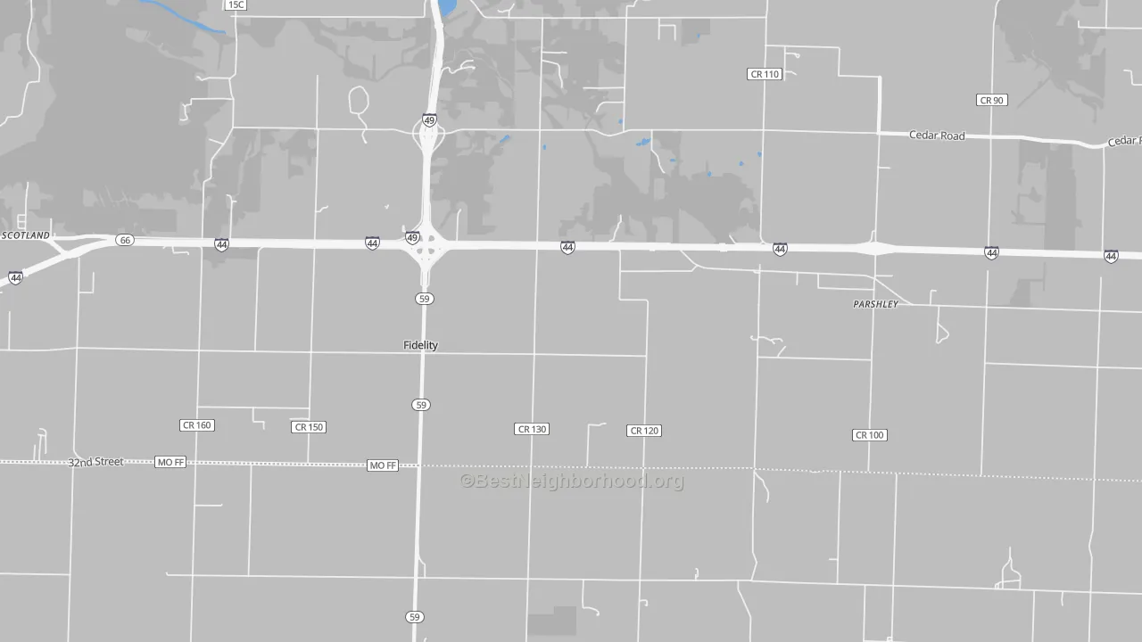 Transit Grade map of Fidelity, MO
