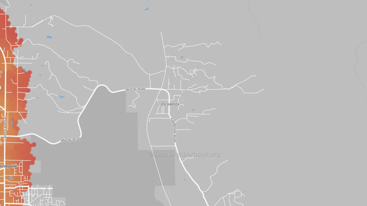 Transit Grade map of Fieldbrook, CA