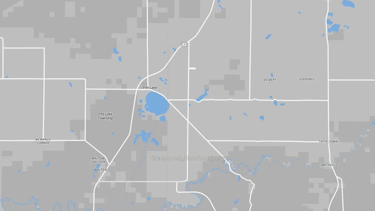 Transit Grade map of Fife Lake, MI
