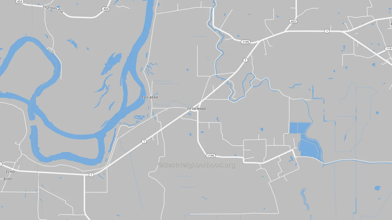 Transit Grade map of Fifth Ward, LA