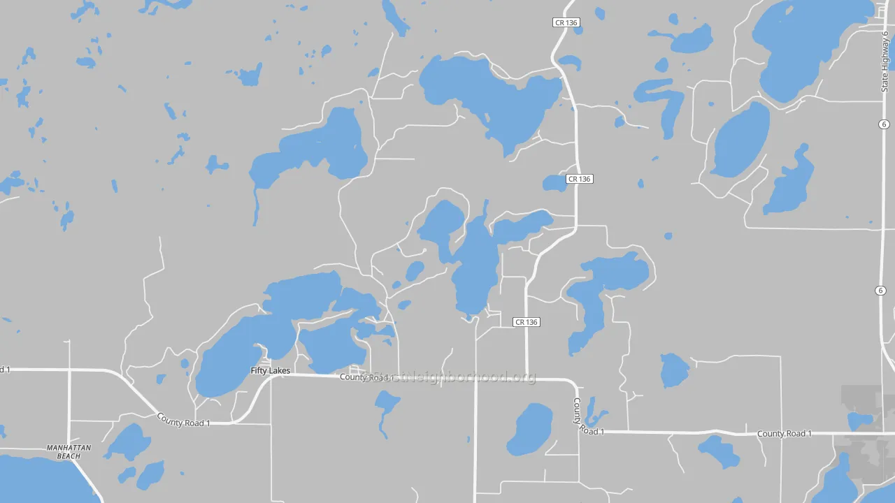 Transit Grade map of Fifty Lakes, MN