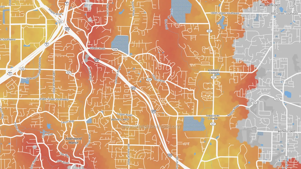 Transit Grade map of Filbert-Winesap, Bothell West, WA