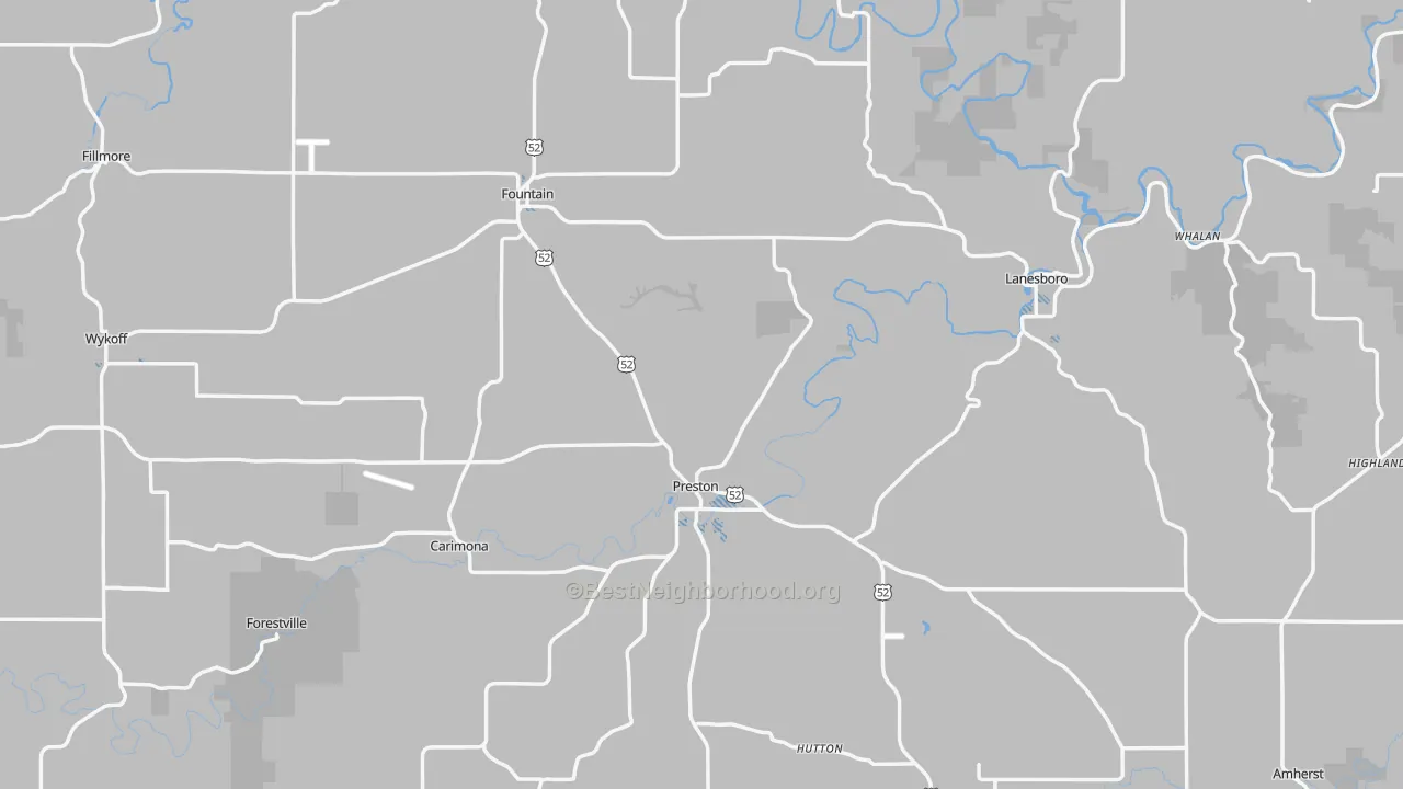 Transit Grade map of Fillmore County, MN
