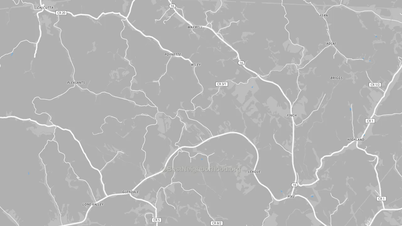 Transit Grade map of Finch, WV