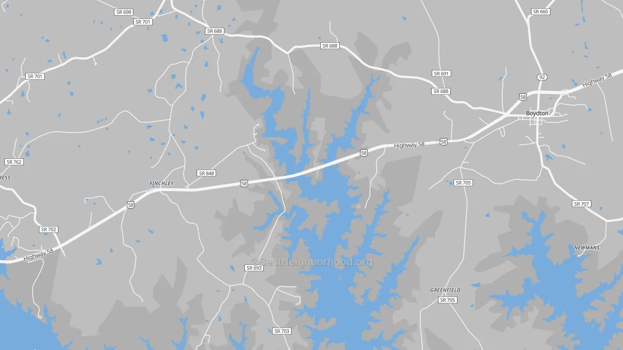 Transit Grade map of Finchley, VA