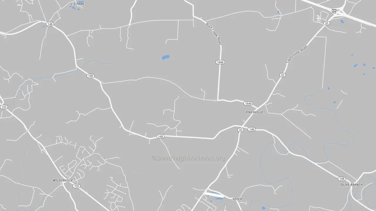 Transit Grade map of Finchville, KY