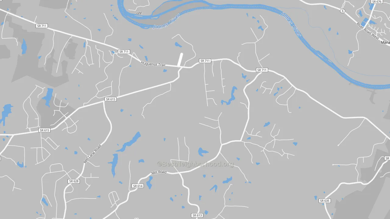 Transit Grade map of Fine Creek Mills, VA