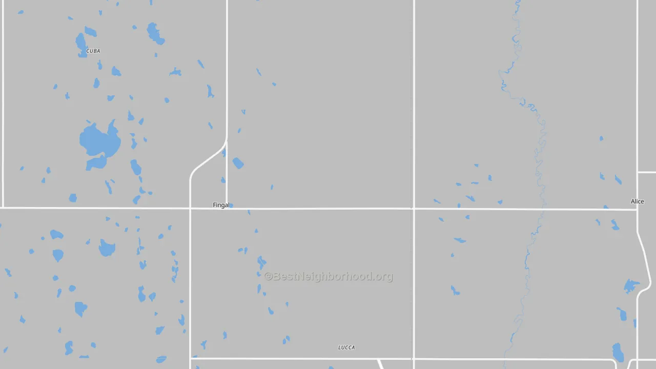 Transit Grade map of Fingal, ND