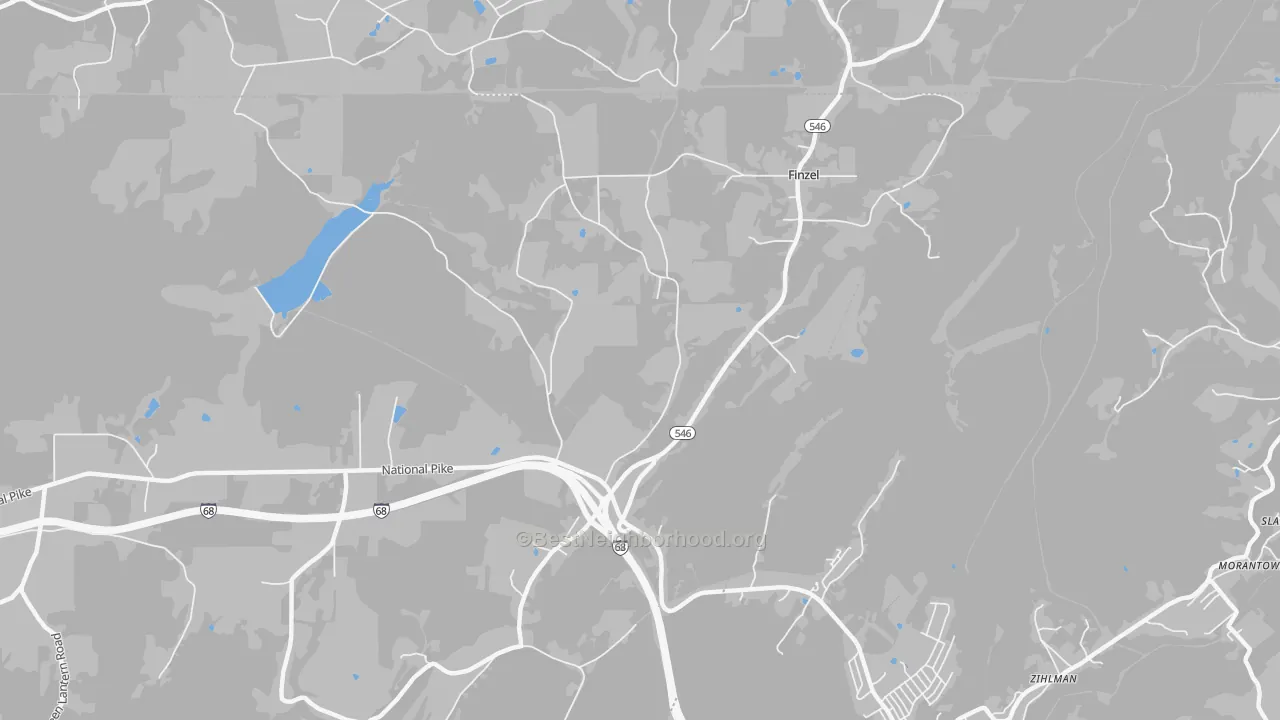 Transit Grade map of Finzel, MD