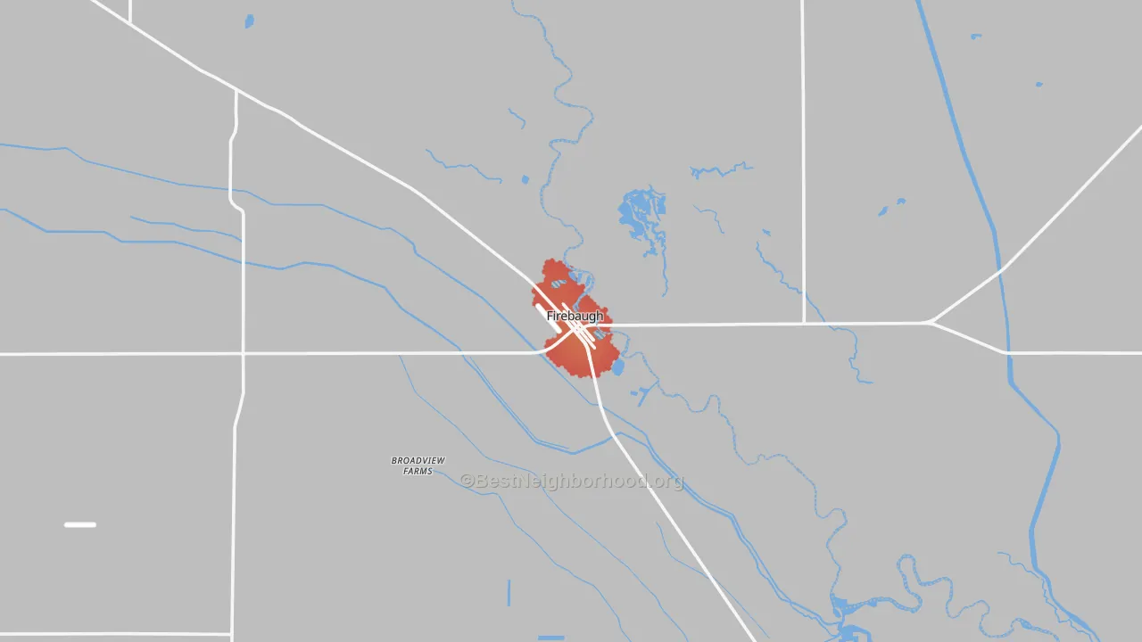 Transit Grade map of Firebaugh, CA