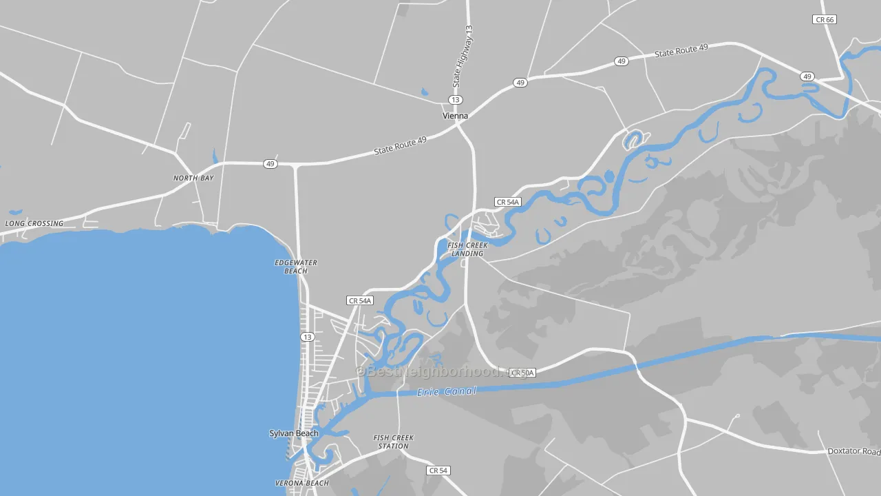 Transit Grade map of Fish Creek Landing, NY