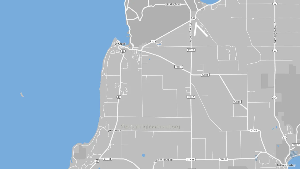 Transit Grade map of Fish Creek, WI