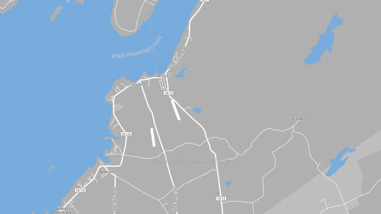 Transit Grade map of Fish House, NY