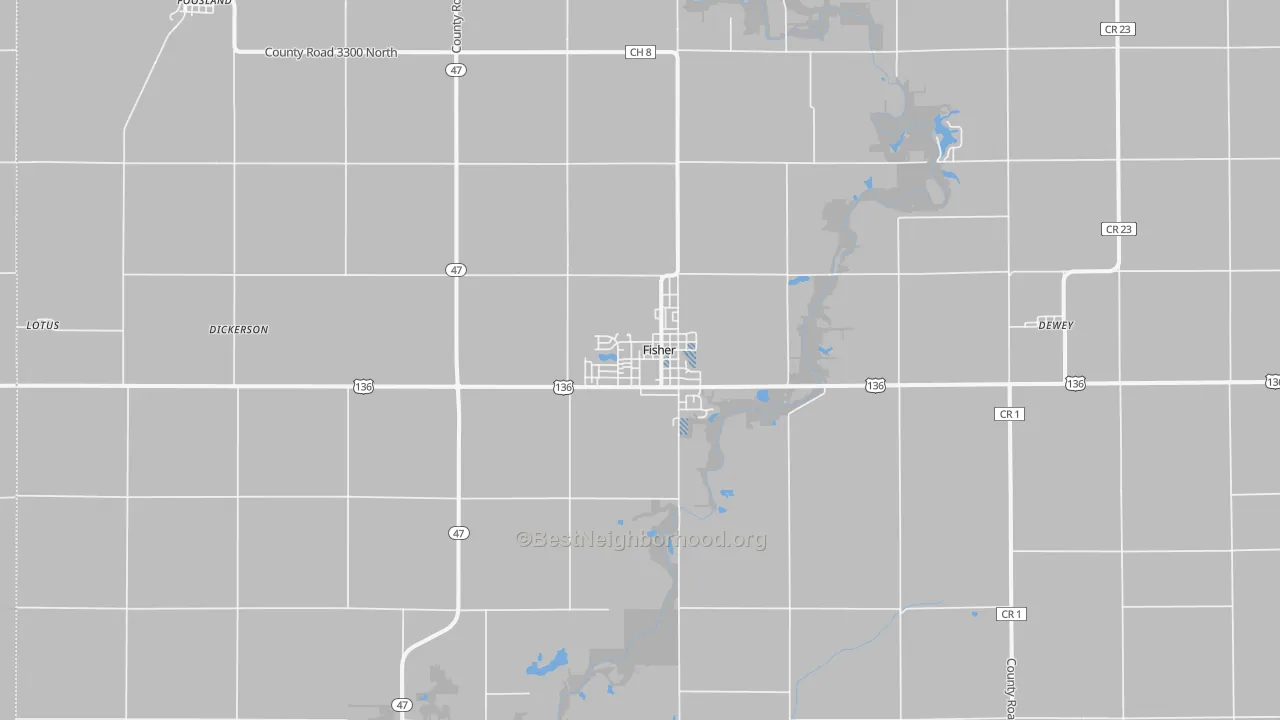 Transit Grade map of Fisher, IL