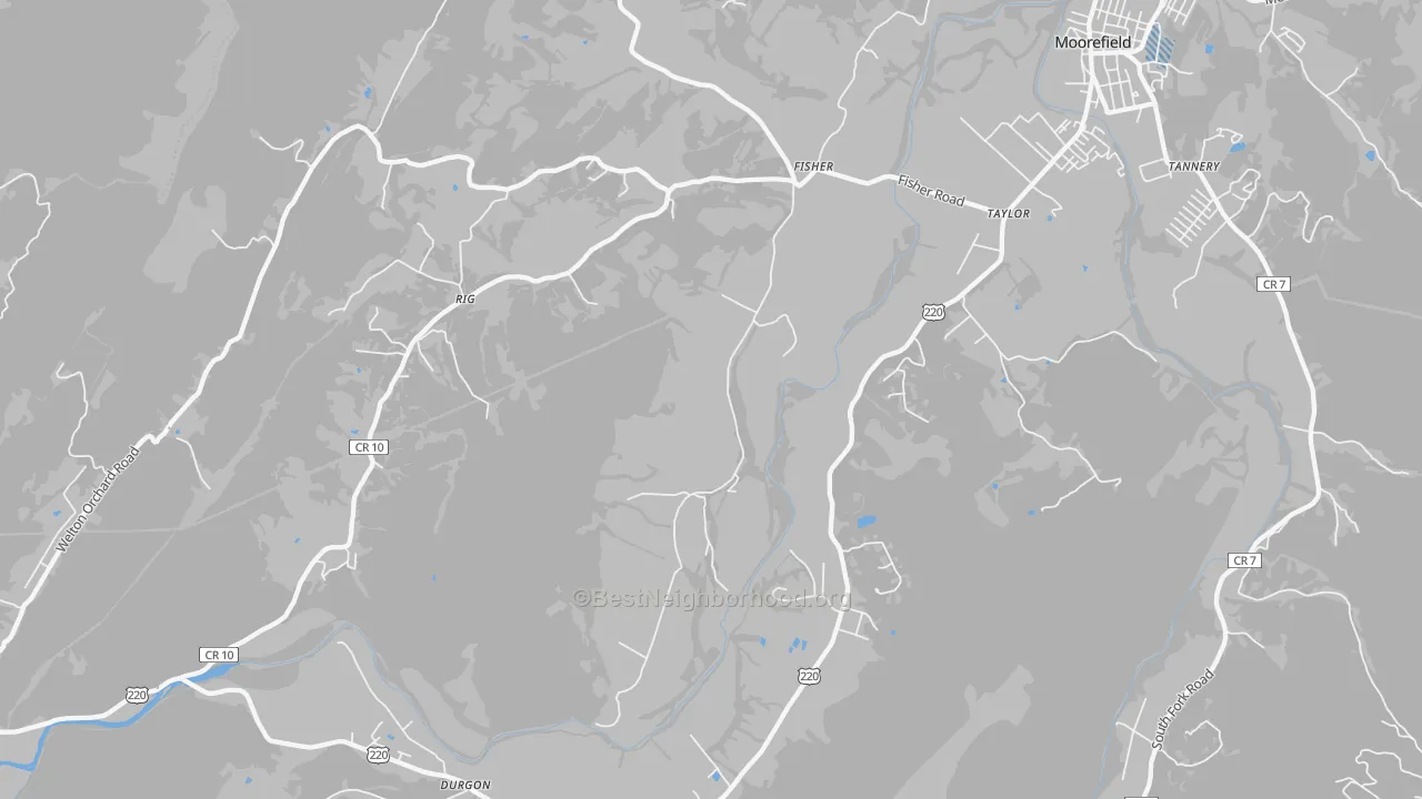 Transit Grade map of Fisher, WV