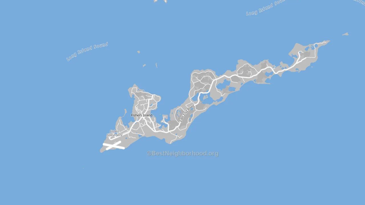 Transit Grade map of Fishers Island, NY