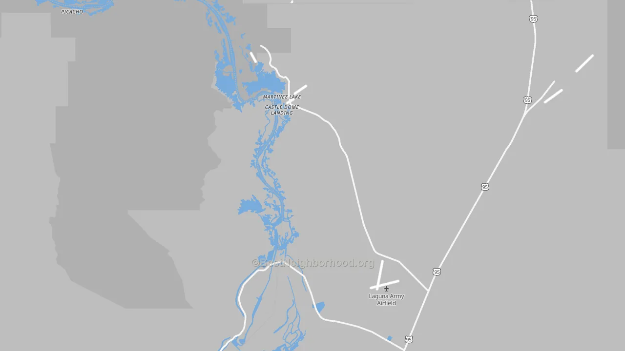 Transit Grade map of Fishers Landing, AZ
